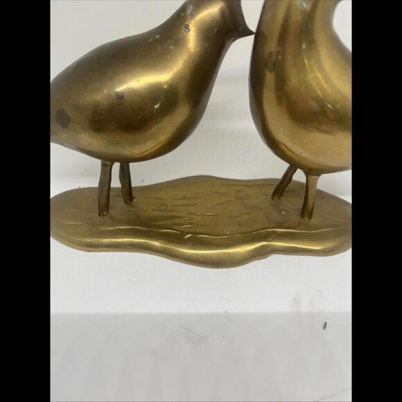 Beautiful Vintage Bjan modernist birds brass sculture figurine Unmarked Rare - Picture 6 of 8